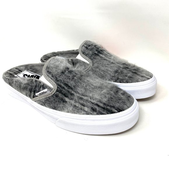Vans Classic Slip On M Gray Women's Size Casual White Canvas Wool VN0A4P3U8O9 - Picture 4 of 10